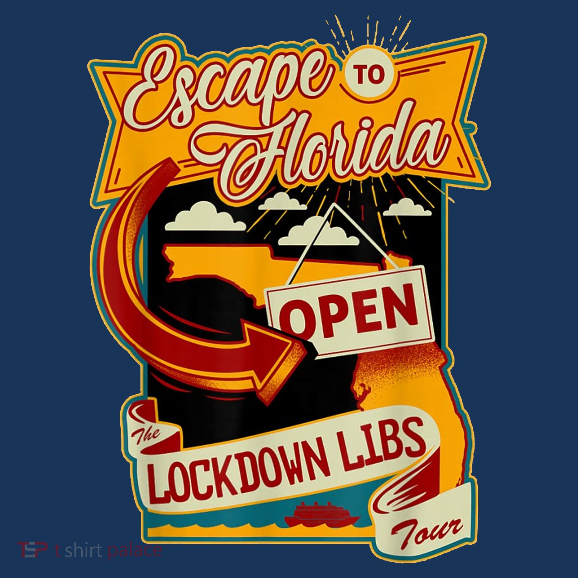 Escape To Florida Open The Lockdown Libs Tour Bucket Hat