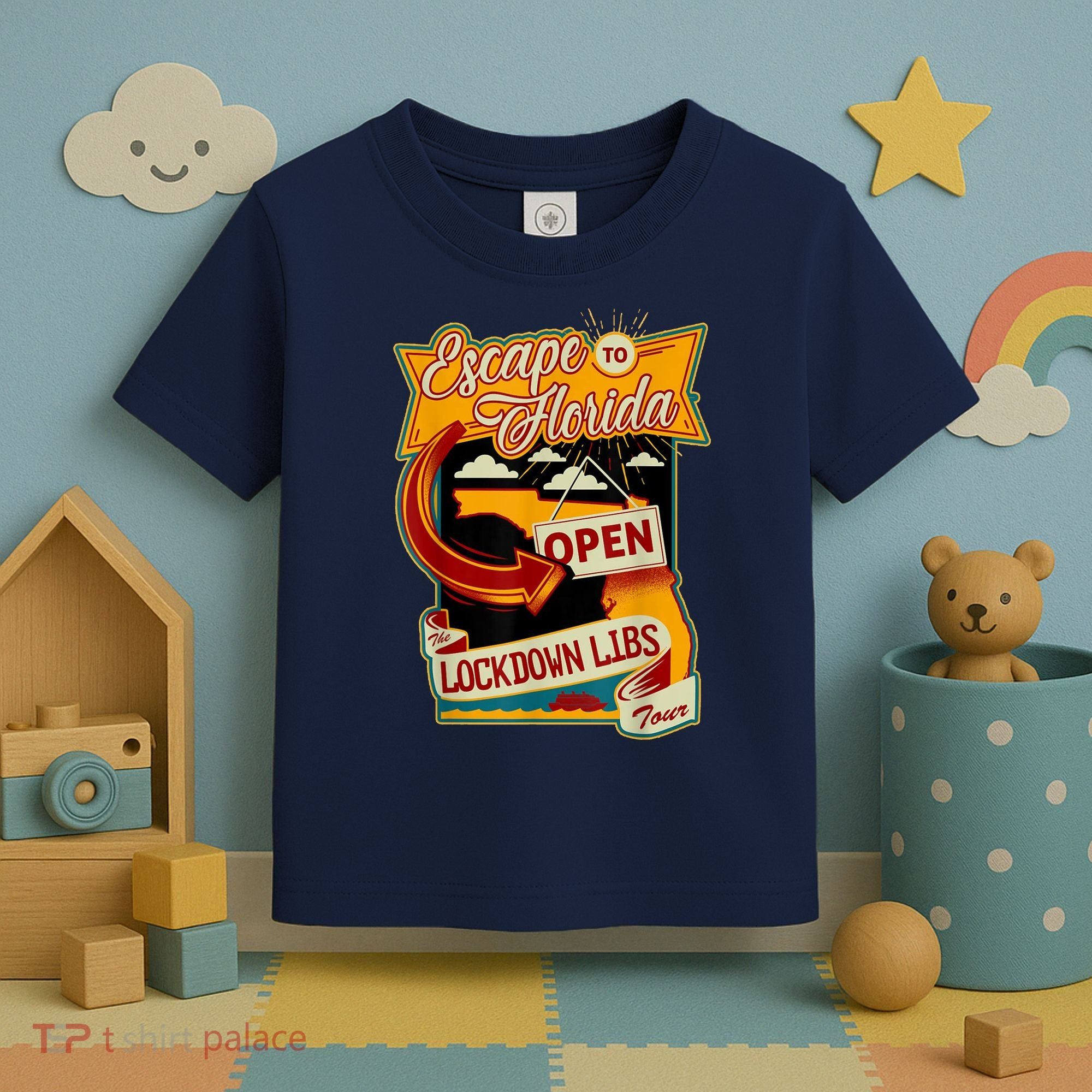 Escape To Florida Open The Lockdown Libs Tour Toddler T-Shirt