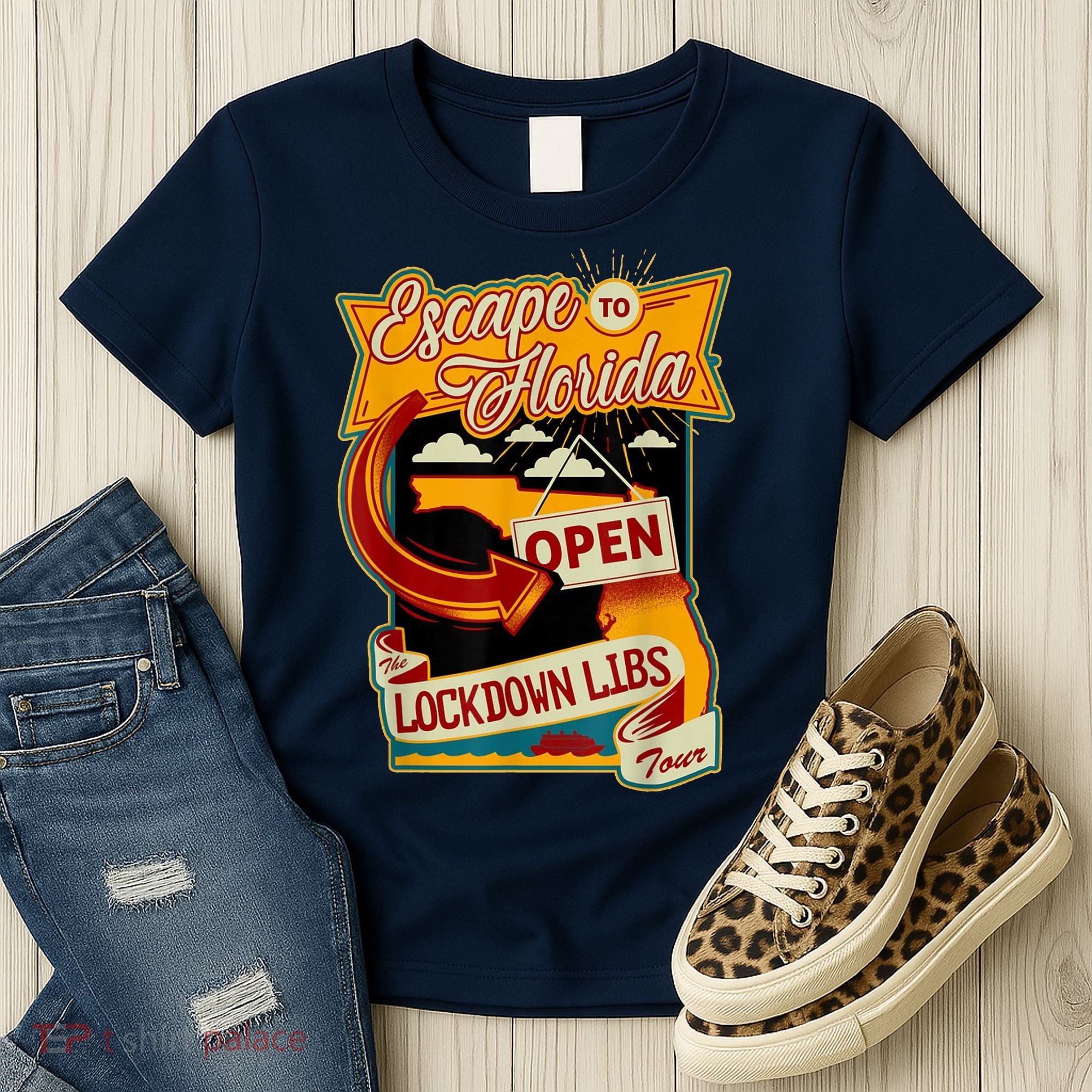 Escape To Florida Open The Lockdown Libs Tour Women's T-Shirt