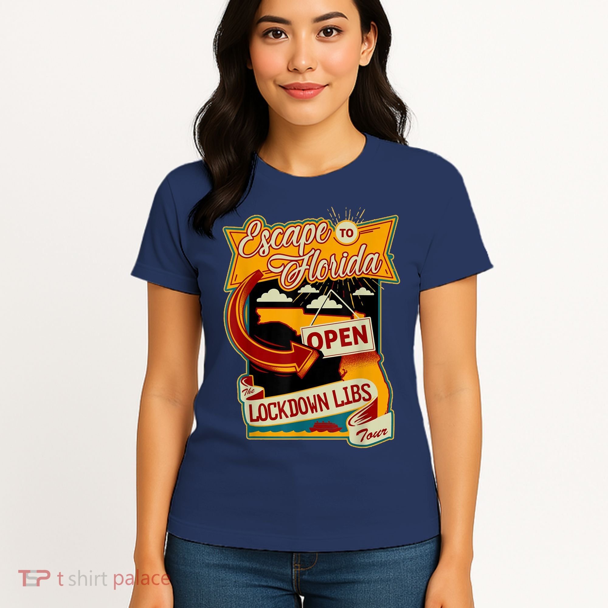 Escape To Florida Open The Lockdown Libs Tour Women's T-Shirt
