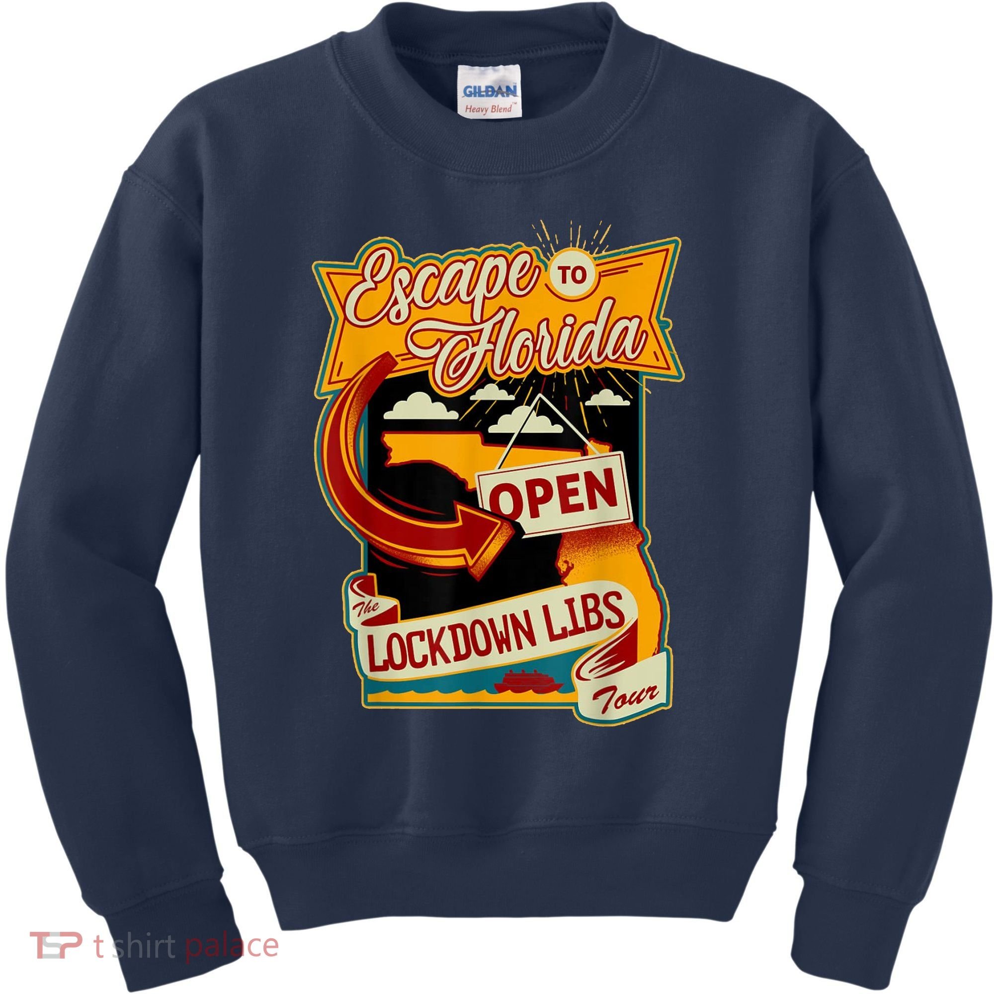 Escape To Florida Open The Lockdown Libs Tour Kids Sweatshirt