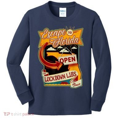 Escape To Florida Open The Lockdown Libs Tour Kids Long Sleeve Shirt