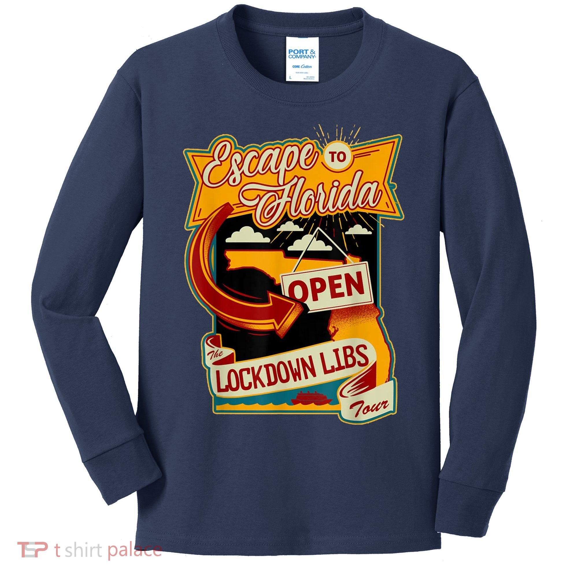 Escape To Florida Open The Lockdown Libs Tour Kids Long Sleeve Shirt