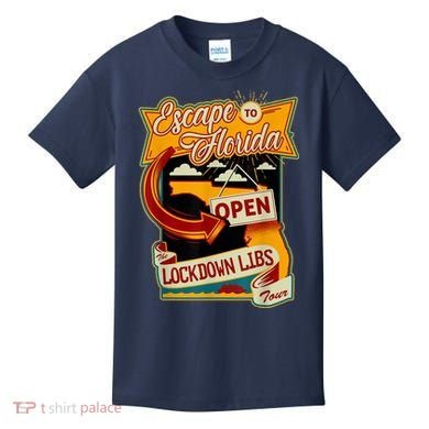 Escape To Florida Open The Lockdown Libs Tour Kids T-Shirt