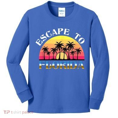 Escape To Florida Kids Long Sleeve Shirt