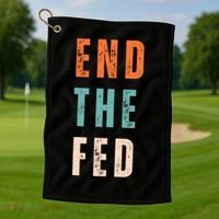 End The Fed Conservative Libertarian Golf Towel thumb 1
