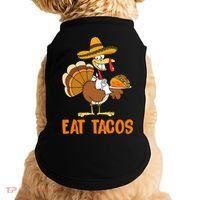 Eat Tacos Funny Turkey Thanksgiving Holiday Doggie Tank thumb 0