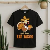 Eat Tacos Funny Turkey Thanksgiving Holiday T-Shirt thumb 2
