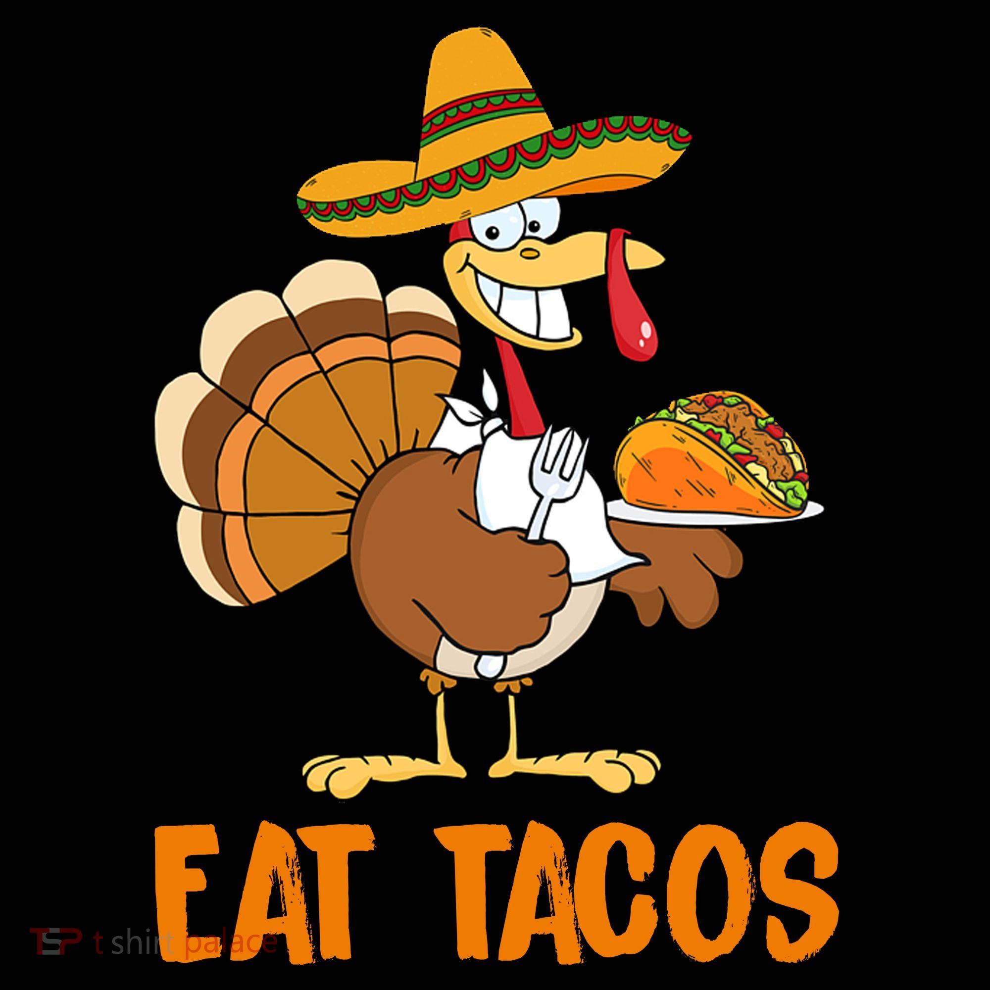 Eat Tacos Funny Turkey Thanksgiving Holiday Women's Hoodie