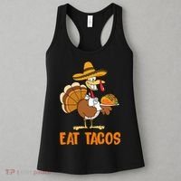 Eat Tacos Funny Turkey Thanksgiving Holiday Women's Tank Top thumb 3