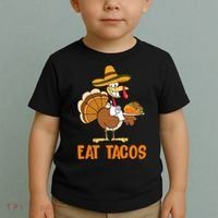 Eat Tacos Funny Turkey Thanksgiving Holiday Toddler T-Shirt thumb 2