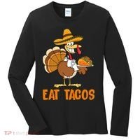 Eat Tacos Funny Turkey Thanksgiving Holiday Women's Long Sleeve Shirt thumb 0