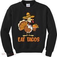 Eat Tacos Funny Turkey Thanksgiving Holiday Kids Sweatshirt thumb 0