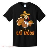 Eat Tacos Funny Turkey Thanksgiving Holiday Kids T-Shirt thumb 0