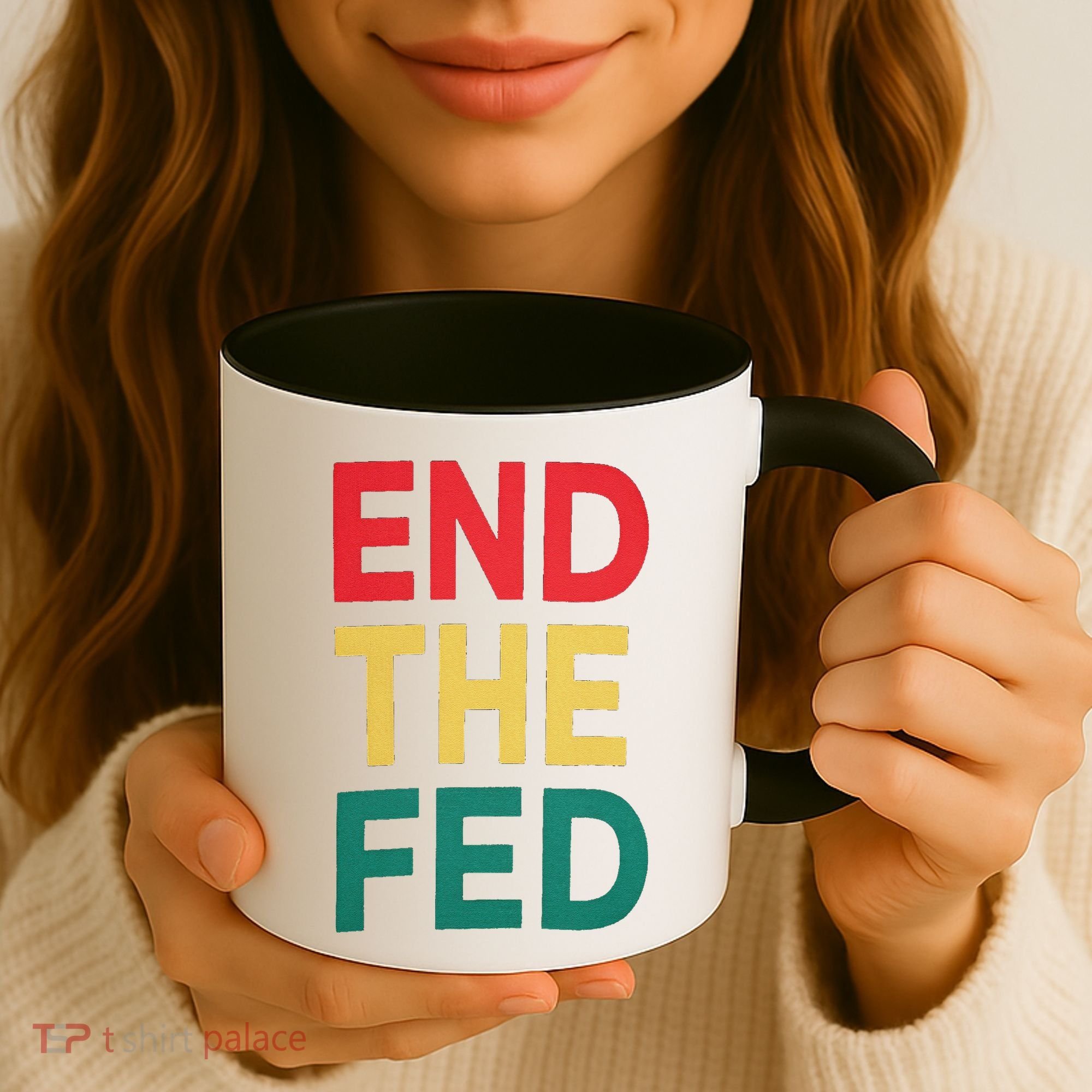 End The Fed Federal Reserve Bitcoin Over Fiat Currency Coffee Mug