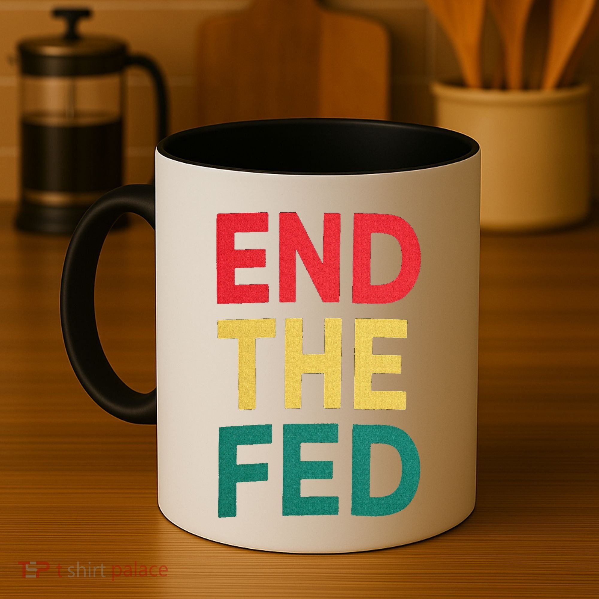 End The Fed Federal Reserve Bitcoin Over Fiat Currency Coffee Mug