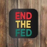 End The Fed Federal Reserve Bitcoin Over Fiat Currency Coaster thumb 0