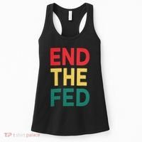 End The Fed Federal Reserve Bitcoin Over Fiat Currency Women's Tank Top thumb 0
