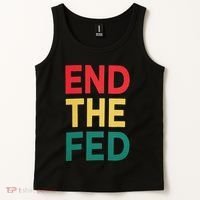 End The Fed Federal Reserve Bitcoin Over Fiat Currency Tank Top thumb 2
