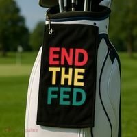 End The Fed Federal Reserve Bitcoin Over Fiat Currency Golf Towel thumb 2