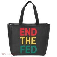 End The Fed Federal Reserve Bitcoin Over Fiat Currency Tote Bag thumb 0