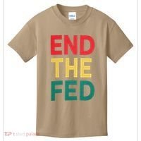 End The Fed Federal Reserve Bitcoin Over Fiat Currency Kids T-Shirt thumb 0