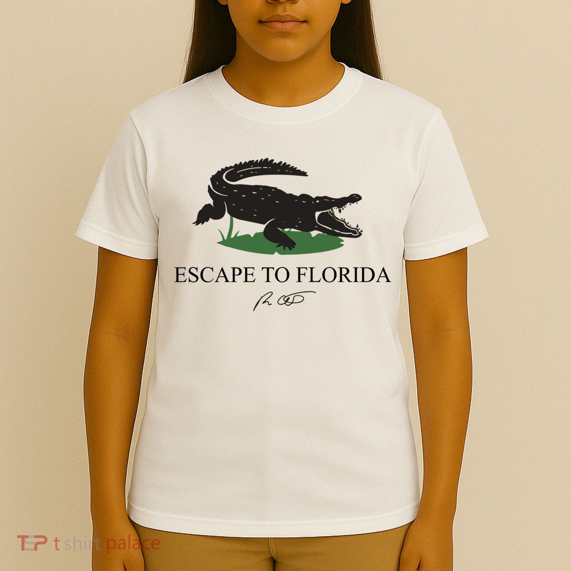 Escape To Florida Ron Desantis Us Flag Vintage Funny T-Shirt