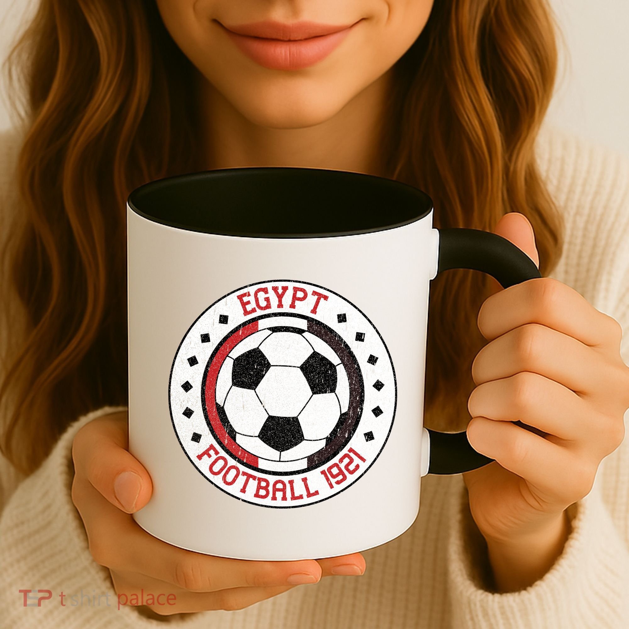 Egypt Team Football 1921 Retro Soccer Emblem Coffee Mug