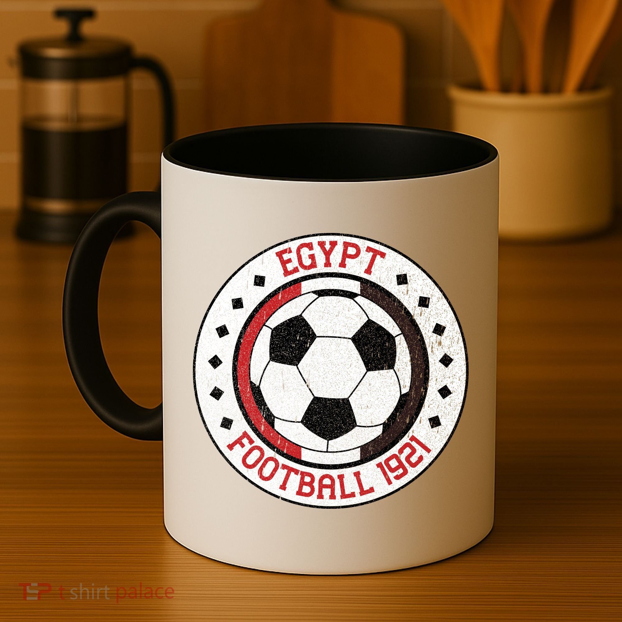 Egypt Team Football 1921 Retro Soccer Emblem Coffee Mug