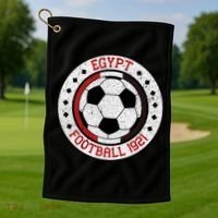 Egypt Team Football 1921 Retro Soccer Emblem Golf Towel thumb 1