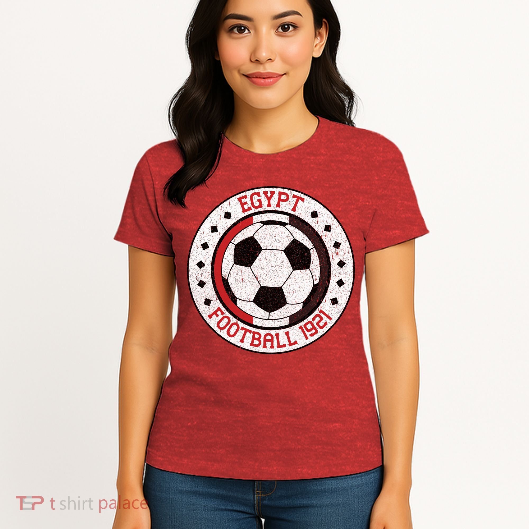 Egypt Team Football 1921 Retro Soccer Emblem Women's T-Shirt