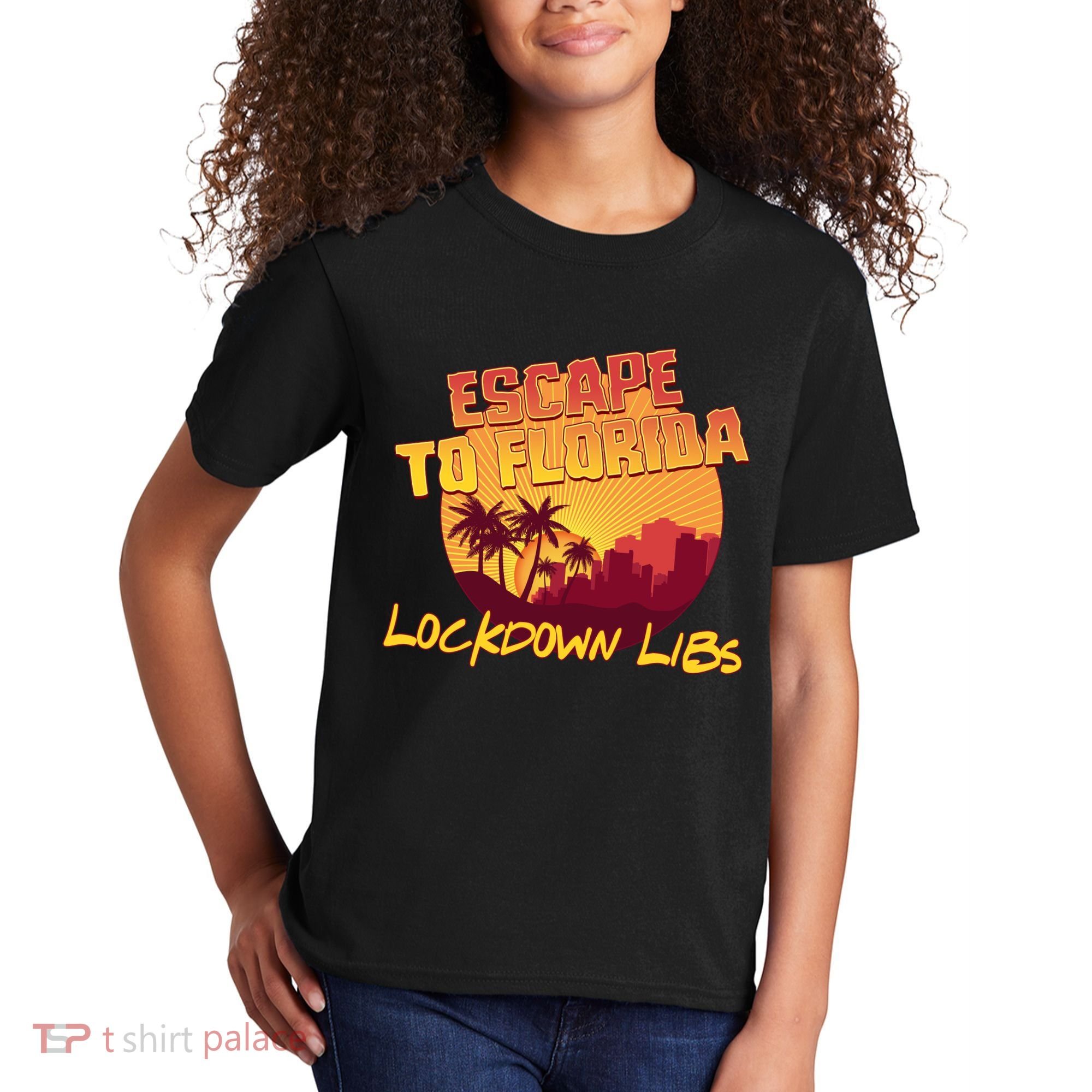 Escape To Florida Lockdown Libs Kids T-Shirt