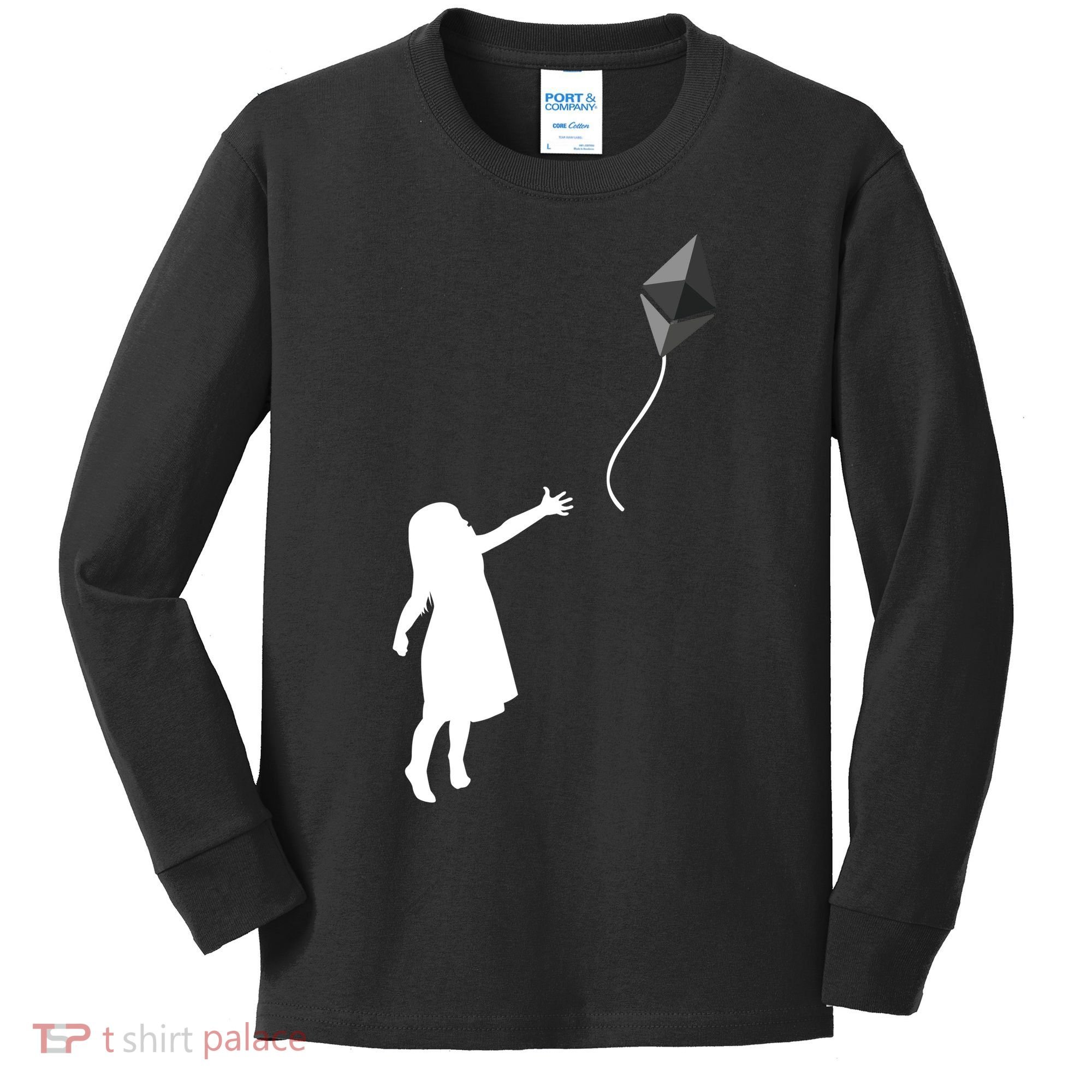 ETH Balloon Ethereum Crypto Kids Long Sleeve Shirt