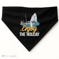 Enjoy The Holiday Summer Beach Palm Hawaiian USA-Made Doggie Bandana thumb 0