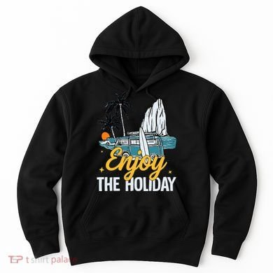 Enjoy The Holiday Summer Beach Palm Hawaiian Hoodie