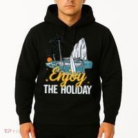 Enjoy The Holiday Summer Beach Palm Hawaiian Hoodie thumb 2