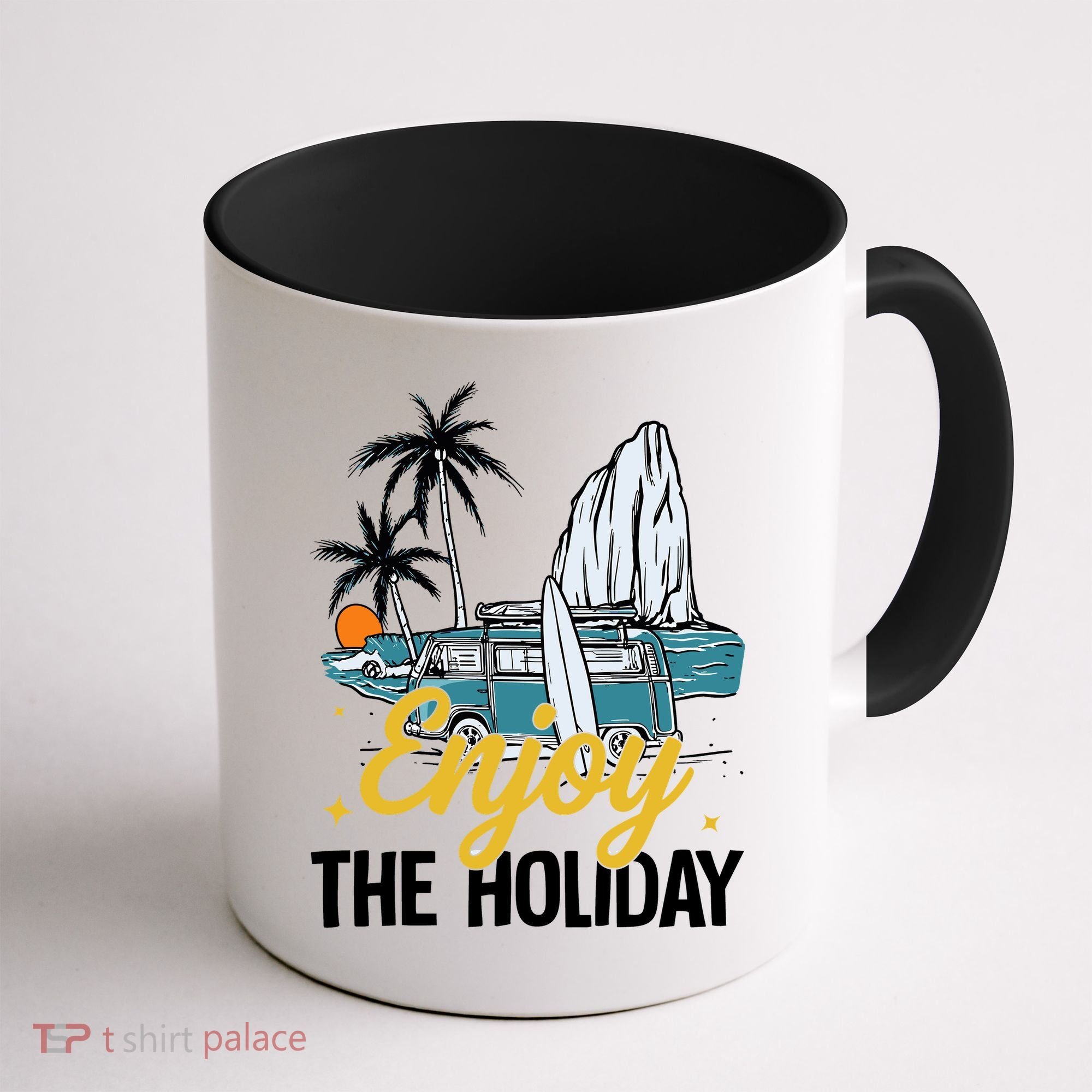 Enjoy The Holiday Summer Beach Palm Hawaiian Coffee Mug