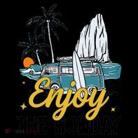 Enjoy The Holiday Summer Beach Palm Hawaiian Coffee Mug thumb 5