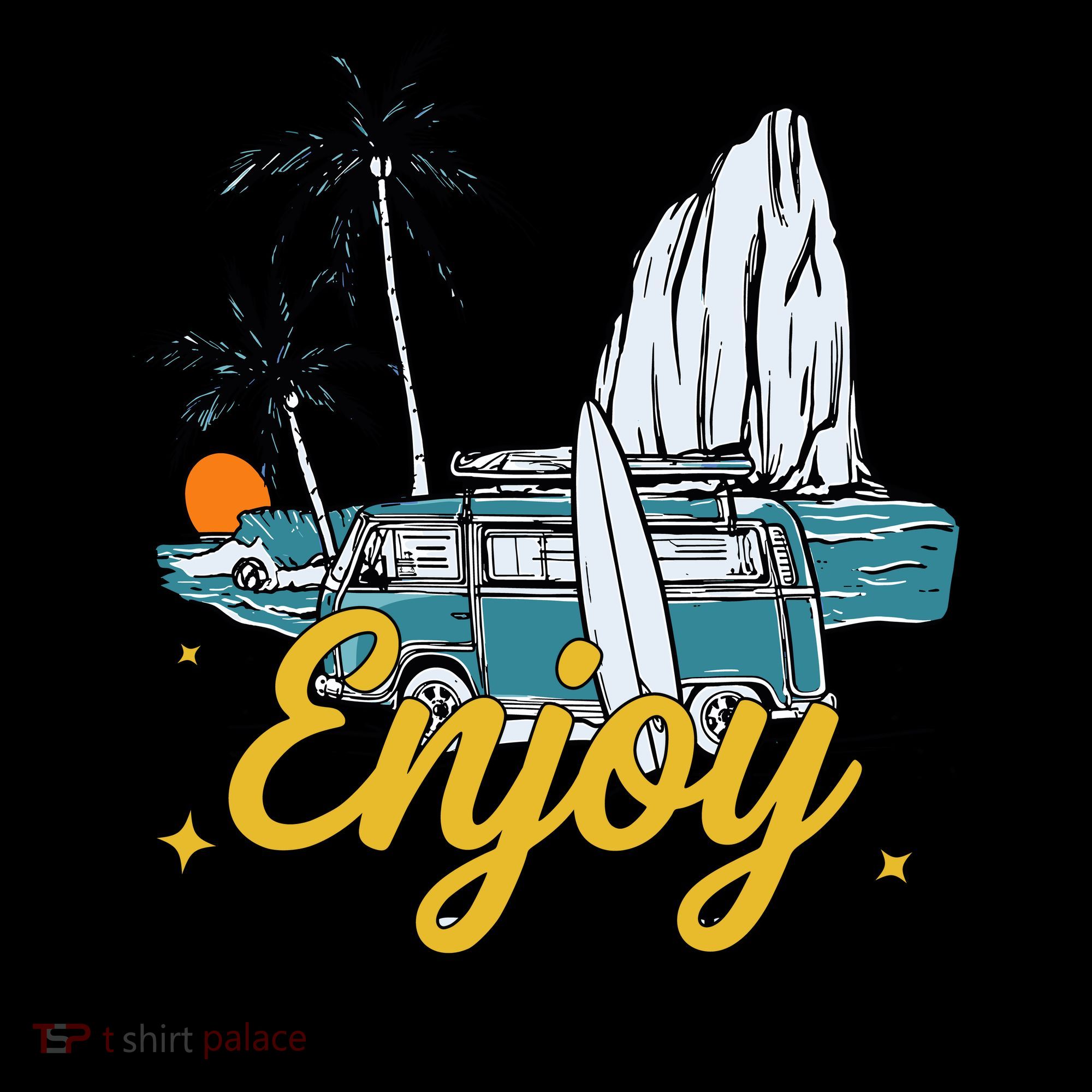 Enjoy The Holiday Summer Beach Palm Hawaiian Coffee Mug