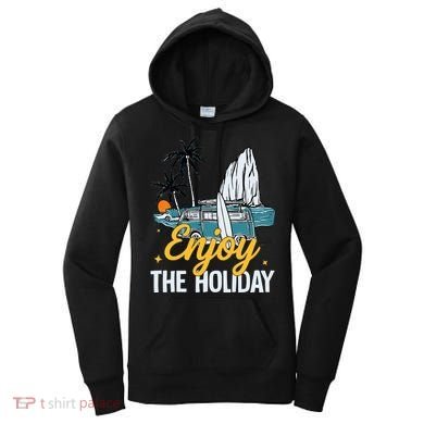 Enjoy The Holiday Summer Beach Palm Hawaiian Women's Hoodie