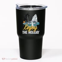 Enjoy The Holiday Summer Beach Palm Hawaiian Tumbler thumb 0