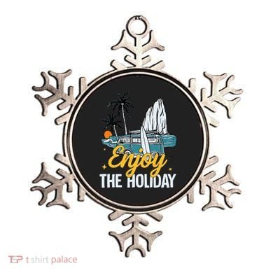 Enjoy The Holiday Summer Beach Palm Hawaiian Ornament