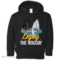 Enjoy The Holiday Summer Beach Palm Hawaiian Toddler Hoodie thumb 0