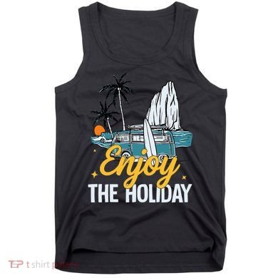 Enjoy The Holiday Summer Beach Palm Hawaiian Tank Top