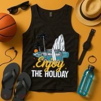 Enjoy The Holiday Summer Beach Palm Hawaiian Tank Top thumb 4