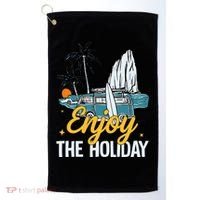 Enjoy The Holiday Summer Beach Palm Hawaiian Golf Towel thumb 0