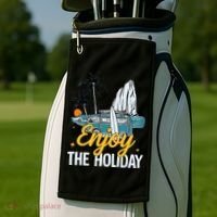 Enjoy The Holiday Summer Beach Palm Hawaiian Golf Towel thumb 2