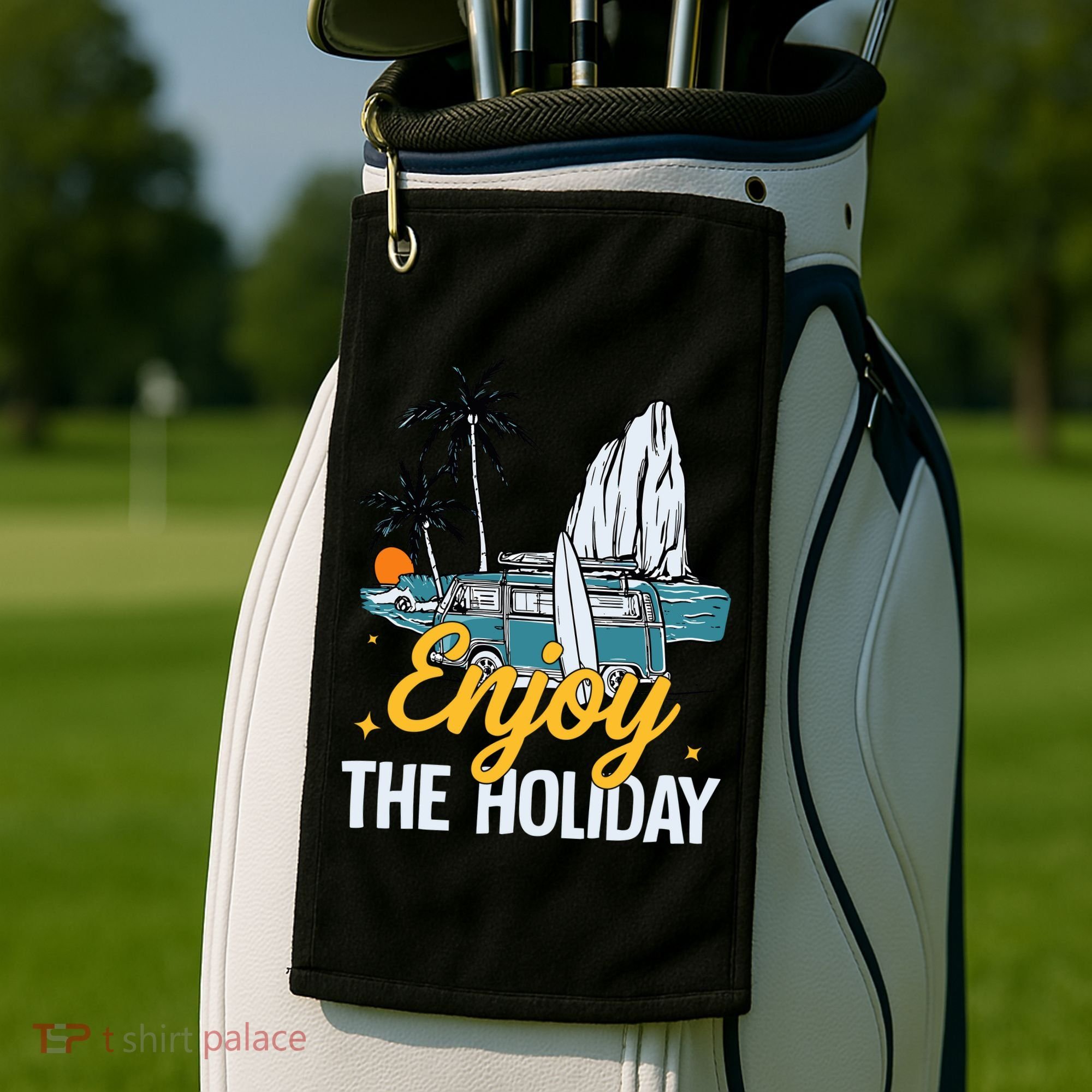 Enjoy The Holiday Summer Beach Palm Hawaiian Golf Towel