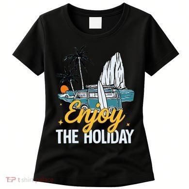 Enjoy The Holiday Summer Beach Palm Hawaiian Women's T-Shirt