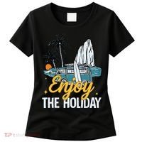 Enjoy The Holiday Summer Beach Palm Hawaiian Women's T-Shirt thumb 0